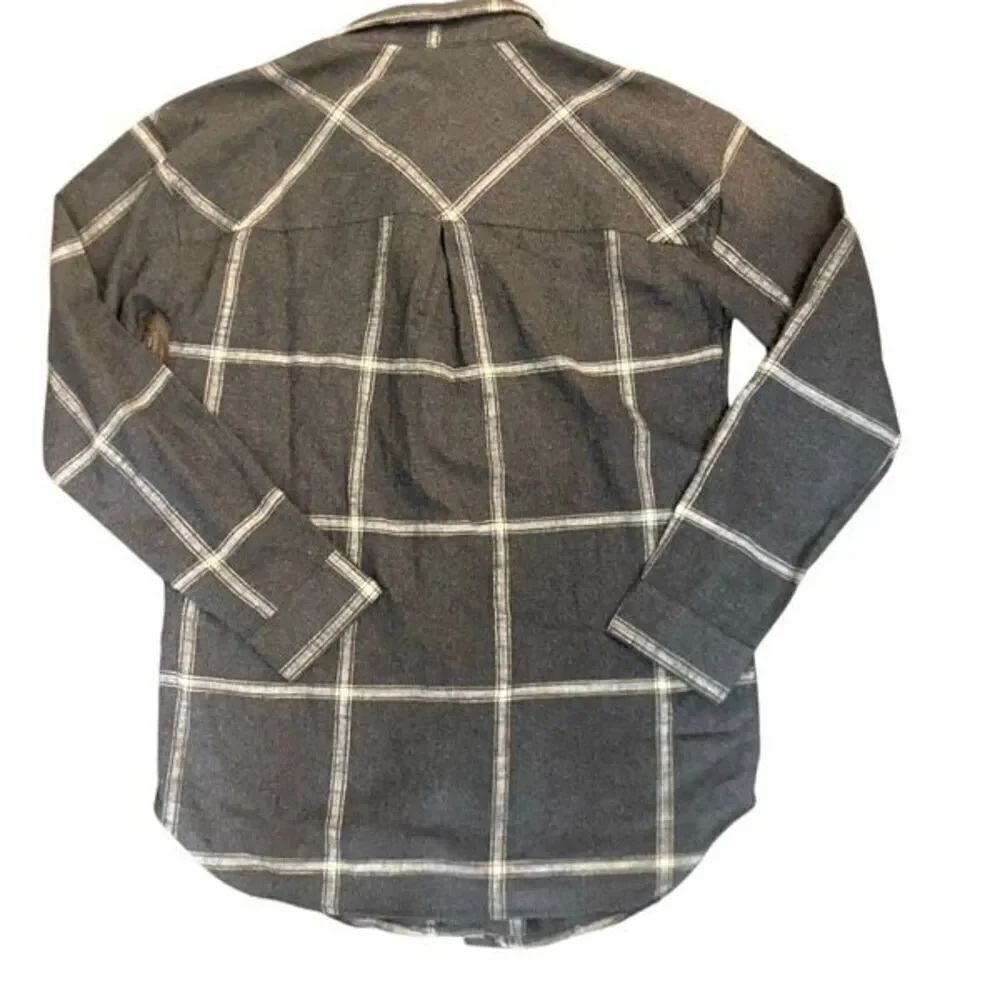 Maurices NwT gray button down flannel gray XS - Picture 7 of 7
